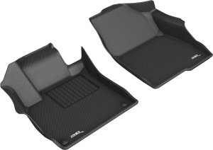 Honda Accord Floor Mats - Front - 3D MAXpider - Kagu Series - Black - `18-`20